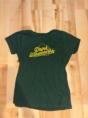 Drink Wisconsinbly Forest Green Graphic Tee
